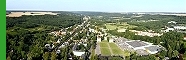 Vue aérienne depuis le Parterre (mairie)